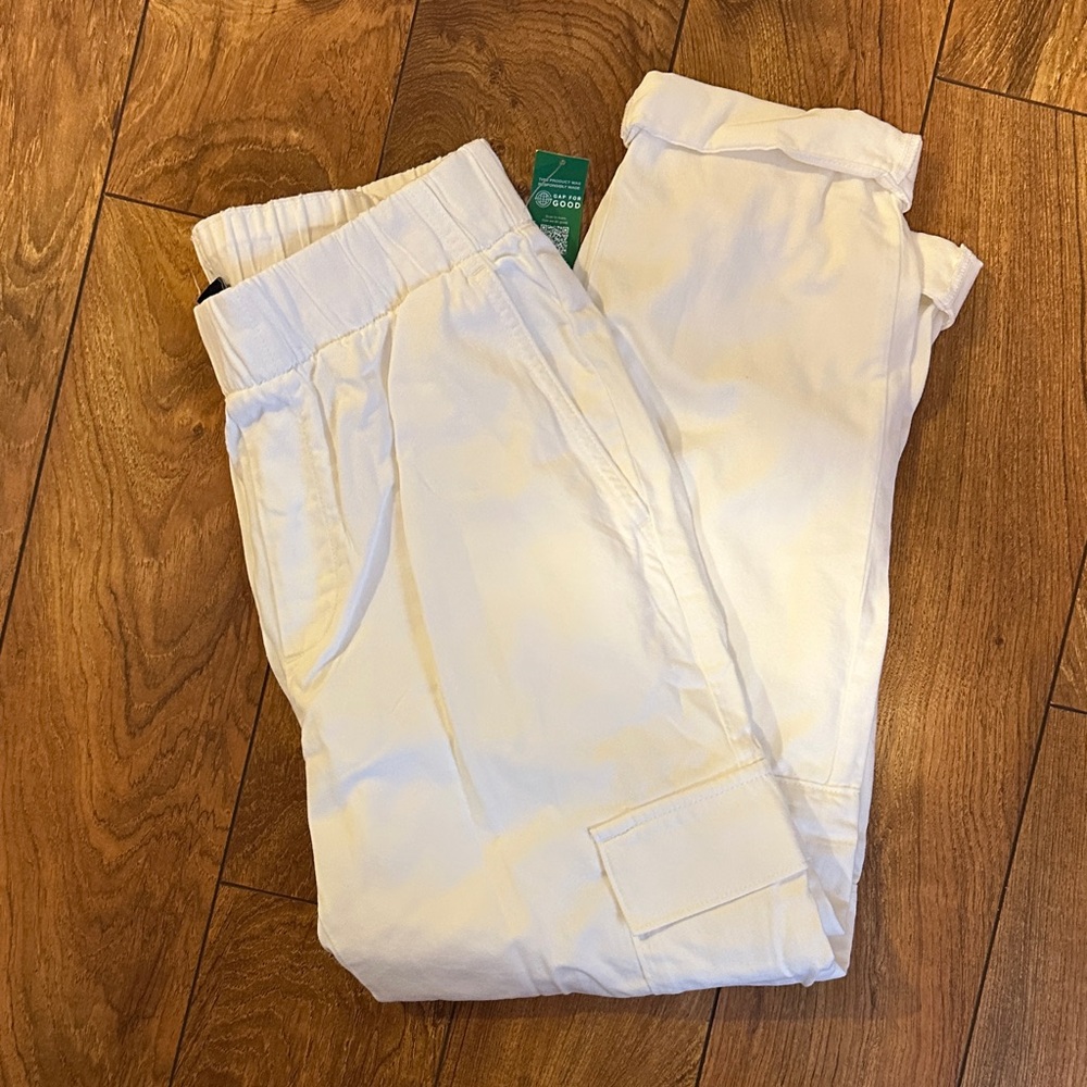 Gap White Cargo Pants